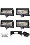 Off Road Power Led Lamba Beyaz Sabit Led 8 X 16,5 Cm  Uyumlu 4 Adet