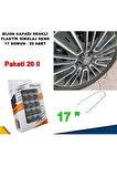 Sivri Mermi Tip Bijon Kapağı Krom Plastik Nikelaj Renk 17 Mm 20 Adet -