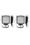Led Kare Off Road Sis Farı Sis Lambası Çalışma Lambası Projektör 16 Ledli 2 Adet