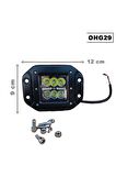Led Bar Off Road Delici 6 Led Gömmeli Model Beyaz Işık - Siyah Çerçeve 1 Adet - 