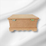 Ahşap-boyanabilir-takı-makyaj-aksesuar-dekoratif-çok Amaçlı Ayaklı Kutu