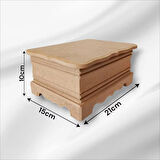 Ahşap-boyanabilir-takı-makyaj-aksesuar-dekoratif-çok Amaçlı Ayaklı Kutu