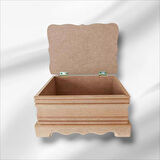 Ahşap-boyanabilir-takı-makyaj-aksesuar-dekoratif-çok Amaçlı Ayaklı Kutu