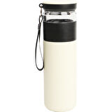 Süzgeçli Paslanmaz Çelik Termos (580 ML) - Beyaz
