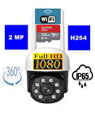 Alpsmart ATS690 128 GB 2MP 360º Wi-Fi Akıllı Dome Kamera Hareket Algılamalı 