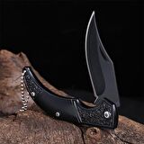 Valkyrie Vintage Katlanabilir Outdoor Kamp Çakısı Siyah