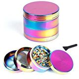 Valkyrie 40 mm 4 Katmanlı Renkli Çinko Alaşım Herbal Grinder Baharat Bitki Ot Tütün Öğütücü