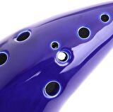 Valkyrie Ocarina 12 Delik Ocarina Seramik Alto C Ocarina Flüt Mavi Ocarina Sualtı Müzik Nefesli Enstrüman