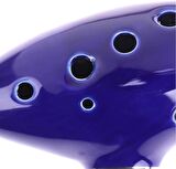 Valkyrie Ocarina 12 Delik Ocarina Seramik Alto C Ocarina Flüt Mavi Ocarina Sualtı Müzik Nefesli Enstrüman