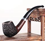 Valkyrie 1. Kalite Ahşap El Yapımı İşlemeli Gemici Pipo