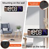Valkyrie Nem ölçer Dereceli LED Duvar ve Masa Alarm Saati Lacivert