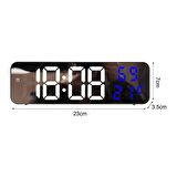 Valkyrie Nem ölçer Dereceli LED Duvar ve Masa Alarm Saati Lacivert