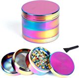 Valkyrie 50 mm 4 Katmanlı Mıknatıslı Çinko Alaşım Herbal Grinder Baharat Bitki Ot Tütün Öğütücü Renkli