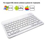Valkyrie Bluetooth 10 inç Ios Windows Android Uyumlu Kablosuz Klavye - Türkçe - Şarjlı - Sessiz - Multimedia - Ultra İnce Beyaz