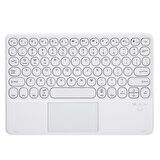 Valkyrie Kablosuz Touchpad Bluetooth Klavye - Ios Android Windows Uyumlu - TÜRKÇE Dil - Şarjlı - Ultra İnce - Type-C Giriş Beyaz