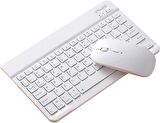 Valkyrie Bluetooth Ios Ipad Android Windows Uyumlu Klavye Mouse Seti - Sessiz - Şarjlı - Combo - Ultra İnce - Türkçe - Kablosuz Beyaz