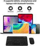 Valkyrie Bluetooth Ios Ipad Android Windows Uyumlu Klavye Mouse Seti - Sessiz - Şarjlı - Combo - Ultra İnce - Türkçe - Kablosuz Siyah