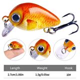 Valkyrie 5 Adet Crankbait LRF Balık Olta Yem Seti - Sesli bilyalı - Kutulu - 2.7cm 1.5gr