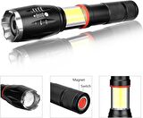 Valkyrie 8000 Lümen COB Lambalı T6 Mıknatıslı El Feneri - 6 Mod - 500 Metre Mesafe 