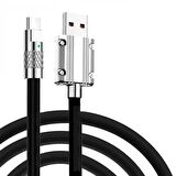 Valkyrie 6A Type-C Bakır Döşemeli Sıvı Silikon USB Data Hızlı Şarj Kablosu - Katlanmaz Kırılmaz Dayanıklı Uzun Ömürlü - 1 metre Siyah