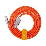 Valkyrie 6A Type-C Bakır Döşemeli Sıvı Silikon USB Data Hızlı Şarj Kablosu - Katlanmaz Kırılmaz Dayanıklı Uzun Ömürlü - 1 metre Turuncu