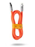 Valkyrie 6A Type-C to Apple Ios Lightning Sıvı Silikon Data Hızlı Şarj Kablosu - Bakır Döşeme  - 1.5 Metre - Katlanmaz Kırılmaz Turuncu