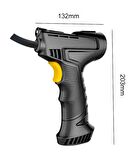 Valkyrie 120W Kablosuz Hava Kompresörü Araç Motorsiklet Bisiklet Top Araba Lastik Pompası - Wireless USB - LED Işıklı