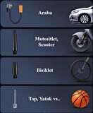 Valkyrie 150psi Taşınabilir Hava Kompresörü Pompası Powerbank Fener Oto Motosiklet Araba Bisiklet Top Lastik Şişirme