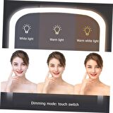 Valkyrie LED Işıklı Şarjlı Makyaj Aynası - 3 Farklı Işık Tonu - Dokunmatik Ekran - Dimmers Ayarı - Beyaz, Sarı, Gün Işığı Make Up Mirror