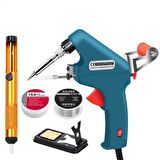 Valkyrie 5 Parça Tetikli Otomatik Beslemeli Havya Lehim Tabancası Seti - 60W 480°C Yeni Nesil Seramik Isınma - Tek El Kullanım