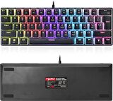 Valkyrie Kablosuz Touchpad Bluetooth Klavye - Ios Android Windows Uyumlu - TÜRKÇE Dil - Şarjlı - Ultra İnce - Type-C Giriş Pembe L700 61