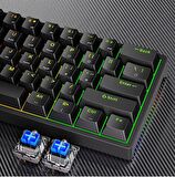 Valkyrie Leaven K870 Blue Switch Mekanik Gaming Oyun Klavyesi RGB 61 Key Mavi Tuş Type-C Klavye Siyah