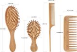 Valkyrie 4 Adet Doğal Bambu Fırça Tarak Seti %100 Bambu Orjinal Set