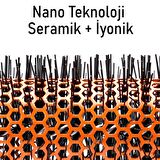 Valkyrie 19mm Nano Teknoloji Seramik + İyonik Termal Fön Saç Fırçası Salon Tipi Profesyonel