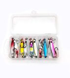 Valkyrie 10 Adet 10gr 4.8cm Kutulu Metal Rapala Jig Seti Balık Olta Yemi İspanyol Oltası