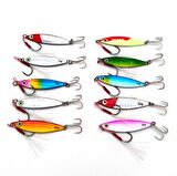 Valkyrie 10 Adet 20gr 6cm Kutulu Metal Rapala Jig Seti Balık Olta Yemi Parlak Gerçekçi Zoka