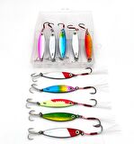 Valkyrie 10 Adet 20gr 6cm Kutulu Metal Rapala Jig Seti Balık Olta Yemi Parlak Gerçekçi Zoka