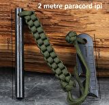 Valkyrie Paracord İpli 10cm x 10mm  Magnezyum Bar Ateş Başlatıcı Acil Durum Çakmak Taşı Çubuğu