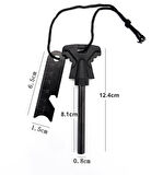 Valkyrie 8mm 8.5cm Magnezyum Ateş Başlatıcı Bar - %100 Katkısız Alüminyum İçermez Fire Starter