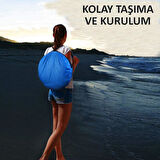Valkyrie Kamp Outdoor WC Duş Giyinme Çadırı İç Astarlı 190x120x120 Fotoğraf Prova Kabini Mavi