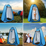 Valkyrie Kamp Outdoor WC Duş Giyinme Çadırı İç Astarlı 190x120x120 Fotoğraf Prova Kabini Mavi