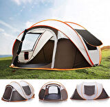 Valkyrie 5-8 Kişilik Hızlı Kurulum Otomatik Kamp Çadırı Sineklikli Su Geçirmez 280x210x120cm 4 Mevsim