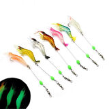 Valkyrie 7 Adet Kancalı Fosforlu Sahte Karides Balık Yemi Silikon 8cm 5gr Yapay Olta Yem Seti