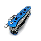 Valkyrie  Çok Amaçlı İsveç Outdoor Kamp Çakısı 111mm Büyük Boy - Paslanmaz Çelik mavi