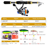 Valkyrie 1.8m Çantalı Motorlu Spin Olta Seti Silikon Rapala Misina Jighead Herşey Dahil Tam Set Ultra Hafif Tasarım