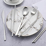 Valkyrie 8 Parça Çantalı Yolculuk Çatal Bıçak Kaşık Pipet Chopstick Seti Kamp Okul Ofis Tatil Paslanmaz Çelik Metal
