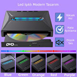 Valkyrie USB 3.0 Harici External CD DVD Okuyucu Yazıcı LED USB Hub TF SD Kart Okuyucu Çoğaltıcı
