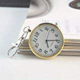 Valkyrie Anahtarlık Klipsli Analog Quartz Cep Saati Altın