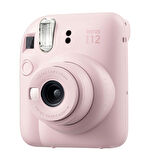 Fujifilm Instax Mini 12 Pembe Fotoğraf Makinesi -10'lu Film-Şeffaf Kılıf ve Divoom Zooe Led Ekranlı 