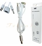 TYPE-C 2in1 Şarj Ve Aux kablosu Kın KY-174